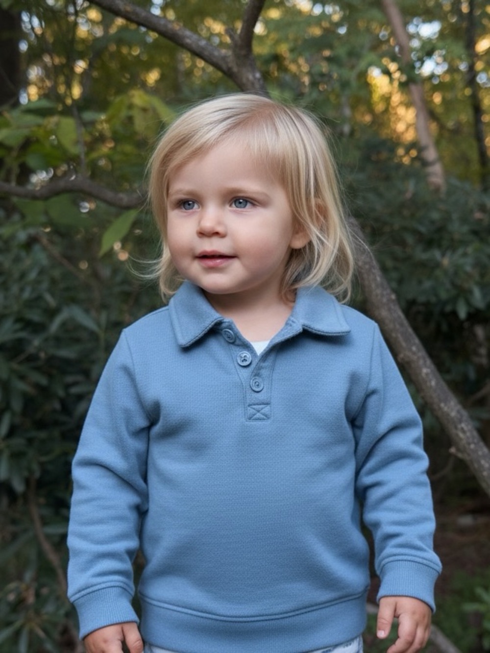 Old Navy Light Blue Kids Polo Sweatshirt